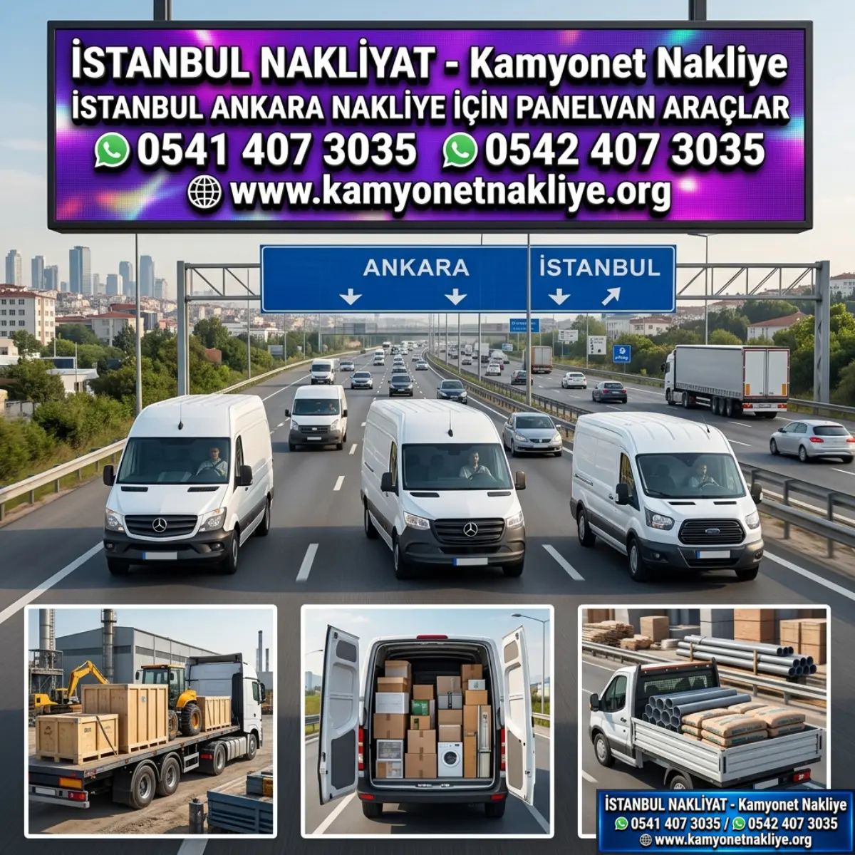 İSTANBUL ANKARA NAKLİYE İÇİN PANELVAN ARAÇLAR