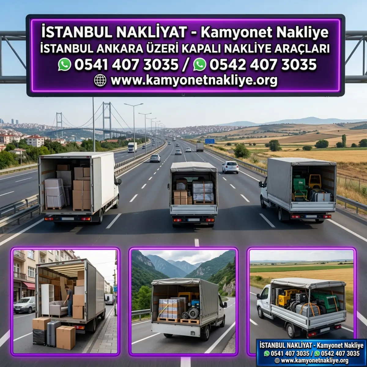 İSTANBUL ANKARA ÜZERİ KAPALI NAKLİYE ARAÇLARI