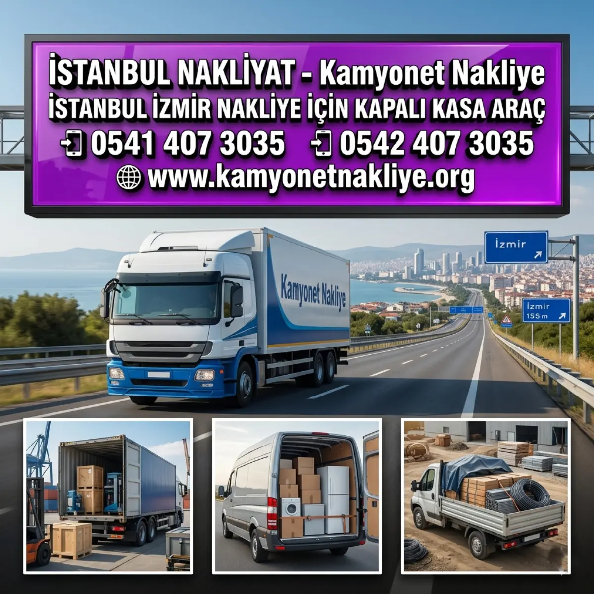 İSTANBUL İZMİR NAKLİYE İÇİN KAPALI KASA ARAÇ
